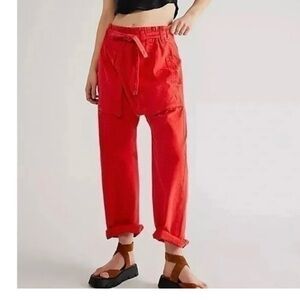 Free People Sky Rider Straight Leg linen blend Pants